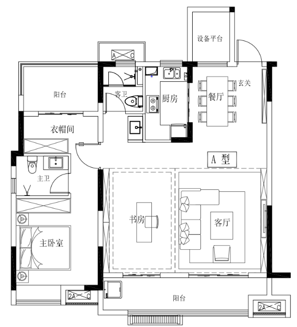 华盛江山御府户型图_魅力庐江